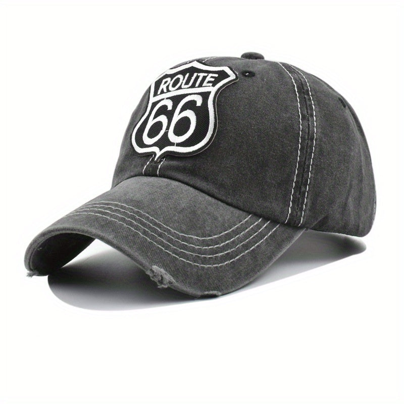 Washed Embroidered Baseball Cap Outdoor Sunshade Peaked Cap