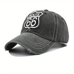Washed Embroidered Baseball Cap Outdoor Sunshade Peaked Cap