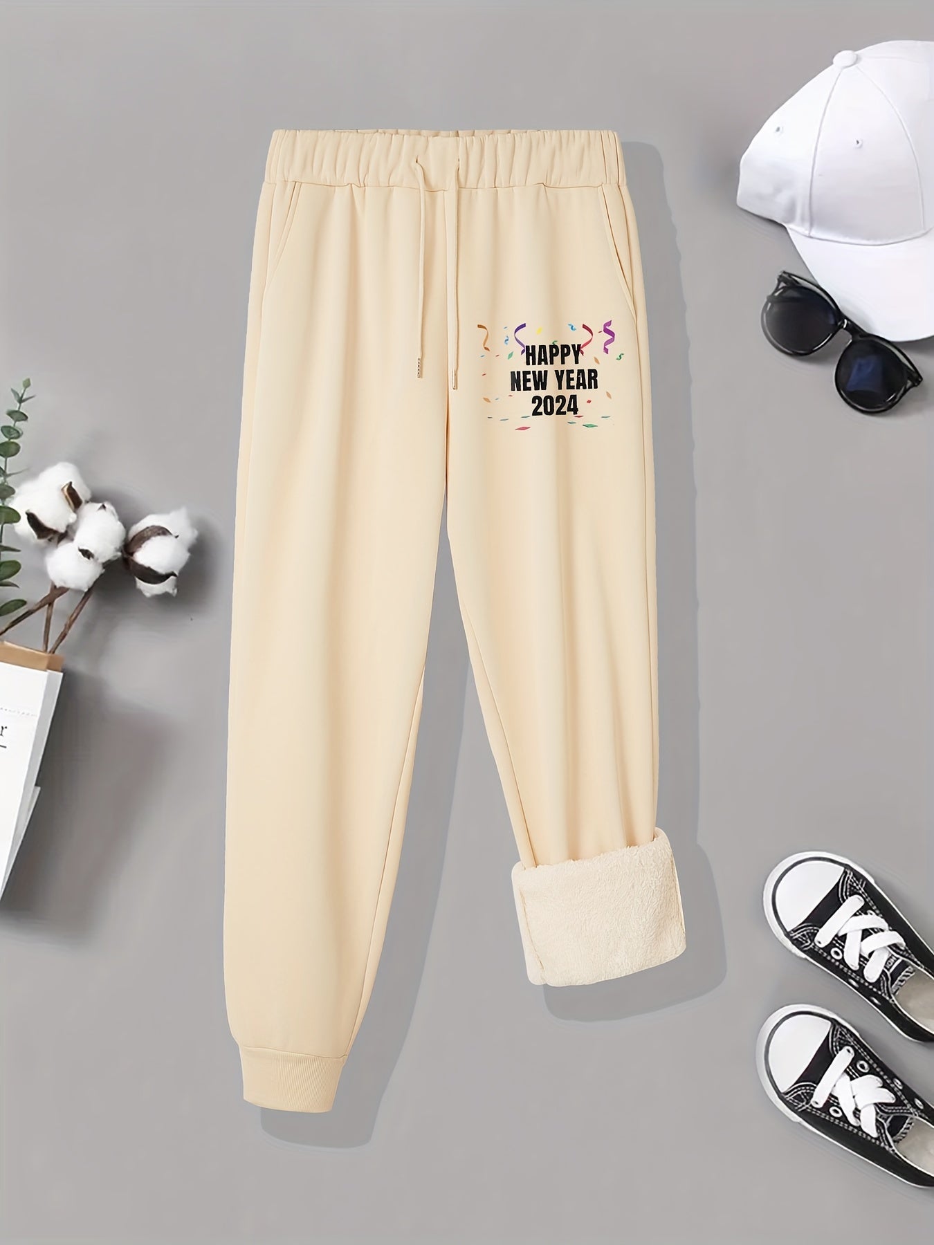 Women's Sporty Plus Size Fleece Joggers