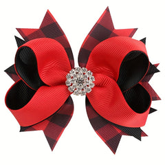 Colorful Christmas Party Hair Bow Clip for Girls