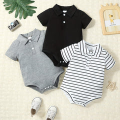 3pcs Baby Short Sleeve Triangle Bodysuits