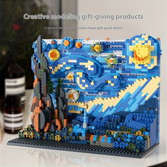 3D Starry Night Building Blocks Set - DIY Home Decor Art Puzzles