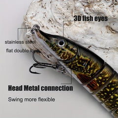3pcs Bionic Section Swimbait for Bass and Trout Fishing