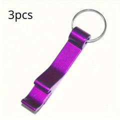 3pcs Multifunctional Bottle Opener Keychain for Parties Camping BBQ