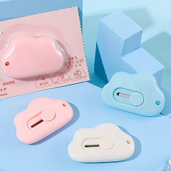 3pcs Portable Cloud Shape Mini Utility Retractable Letter Box Cutting