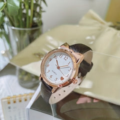 Cat Ears Love Kids Watch Leather Casual Female Youth Girls Student