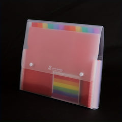 Rainbow Accordion Bag, 13 Grid Classification, Portable File