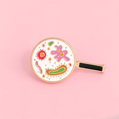 Microbial Bacteria Brooch For Clothing Bags Jackets Hat