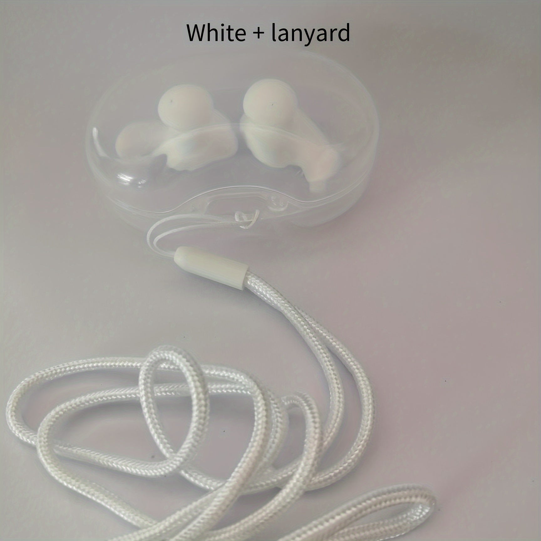 Anti-mute Earplugs w/ Lanyard for Learning Swimming