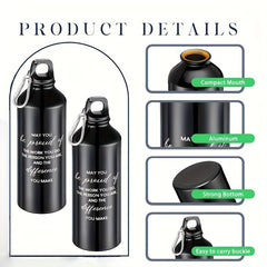 500ml Aluminum Water Bottle Reusable Lightweight Cup