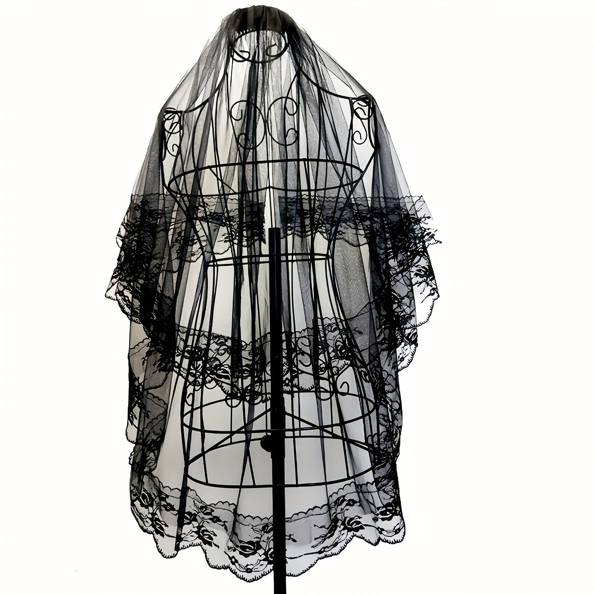 Double Layer Lace Veil for Women - Elegant Wedding Accessory