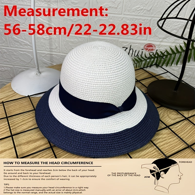 Straw Fisherman Hat Outdoor Sun Protection Beach Vacation Hat