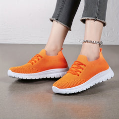 Women's Lightweight Mesh Sneakers Breathable Lace-up Running Shoes