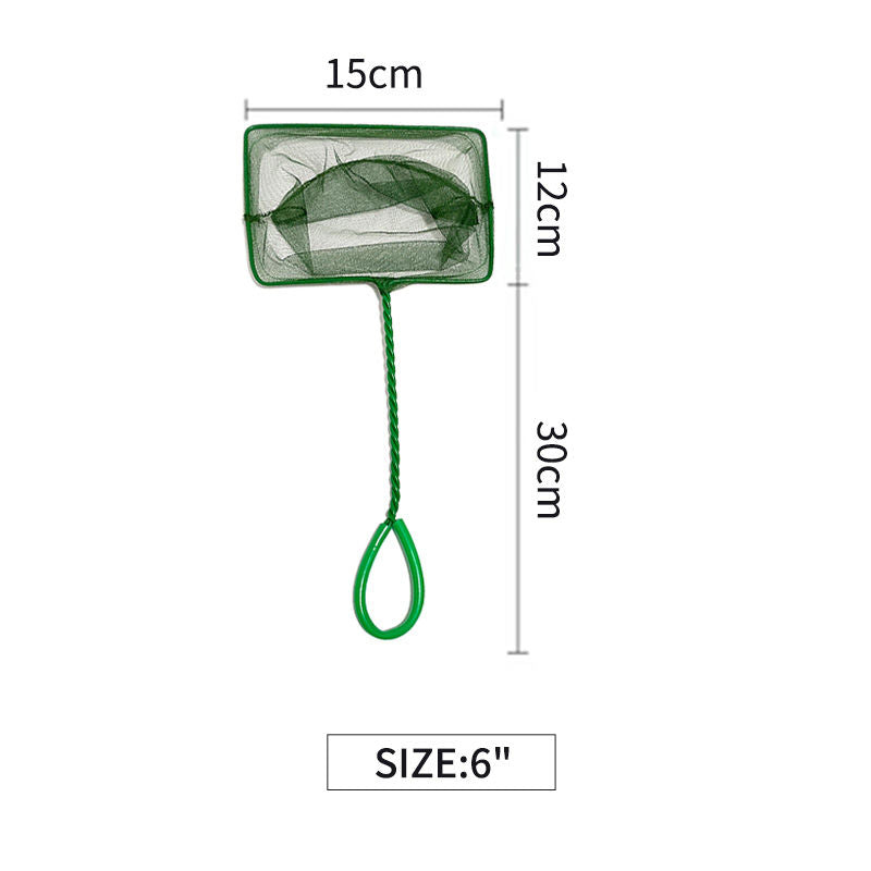Small Fish Catch Net with Plastic Handle for Aquariums