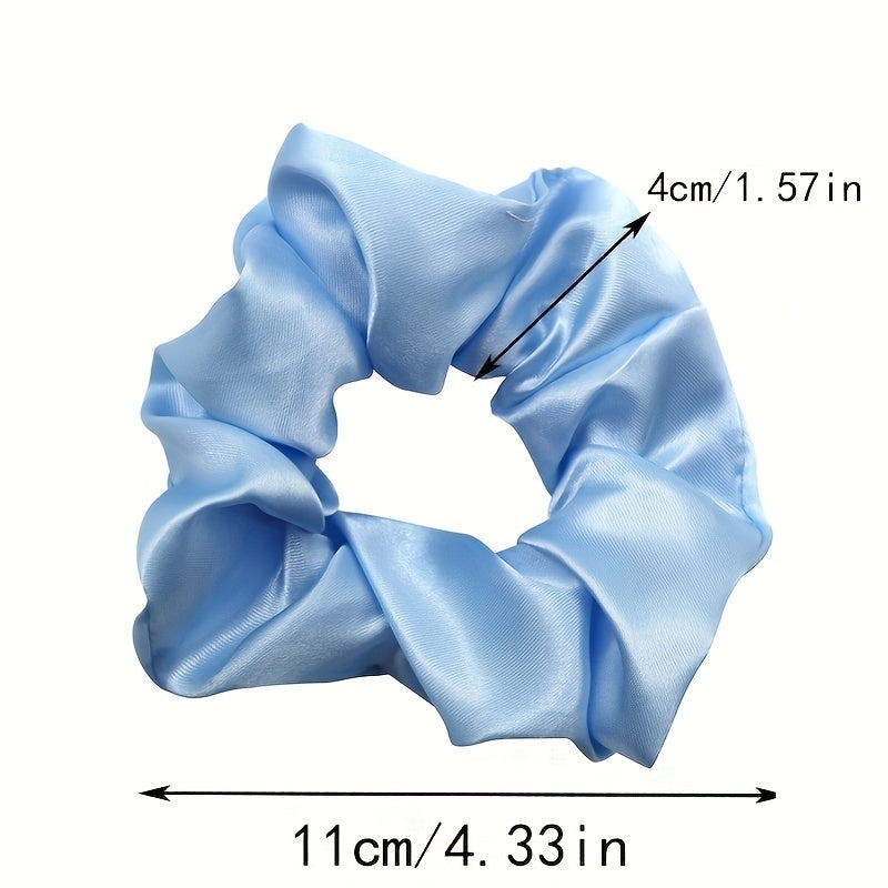 Large Scrunchies Hair Tie Solid Style Hair Rope Elastic Ponytail Holder