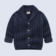 Unisex Baby Cardigan V Neck Botton Sweater For Winter Kids