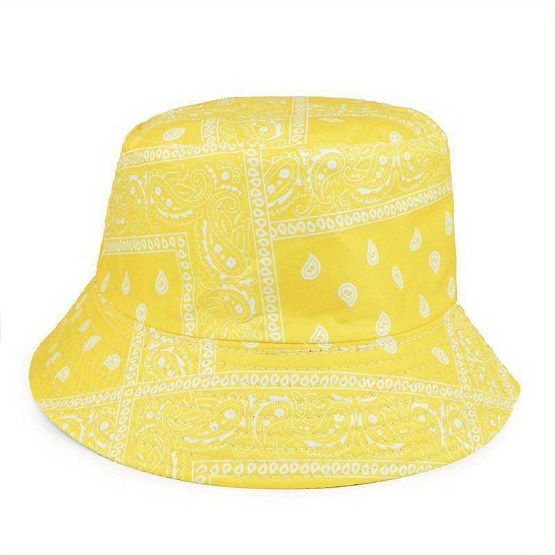 Men's Bandana Pattern Fisherman Hat Summer Bucket Hat