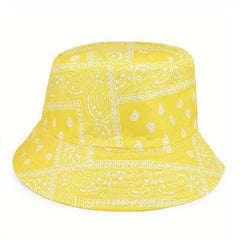 Men's Bandana Pattern Fisherman Hat Summer Bucket Hat