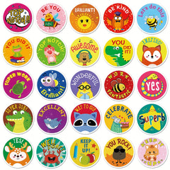 50pcs Cartoon Growth Reward Stickers Decor Fun Holiday & Birthday