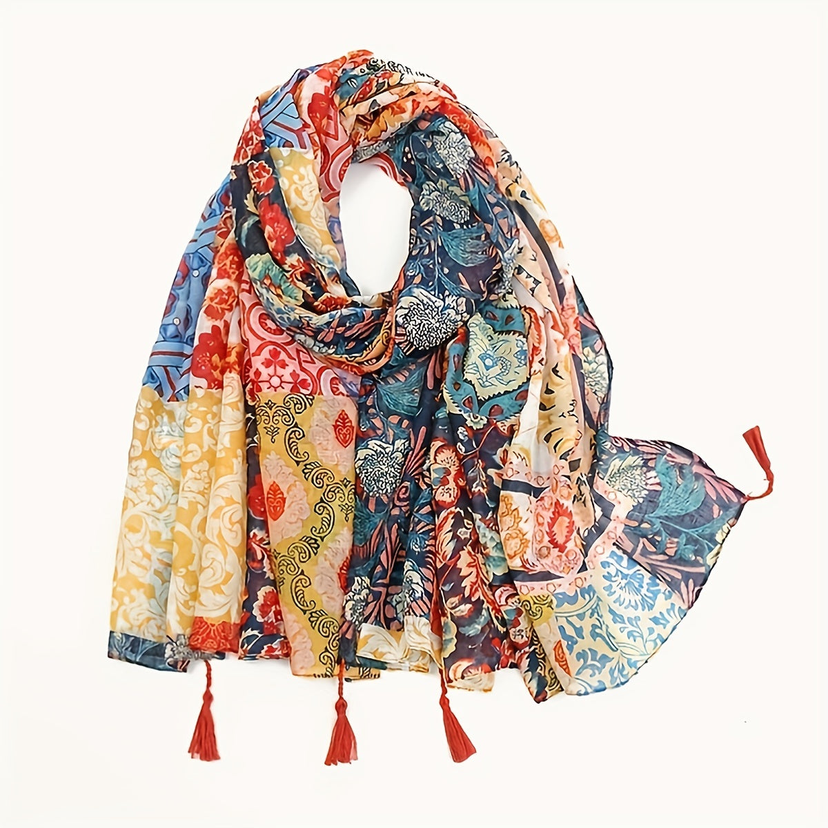 Men's Tassel Sun Protection Shawl Scarf