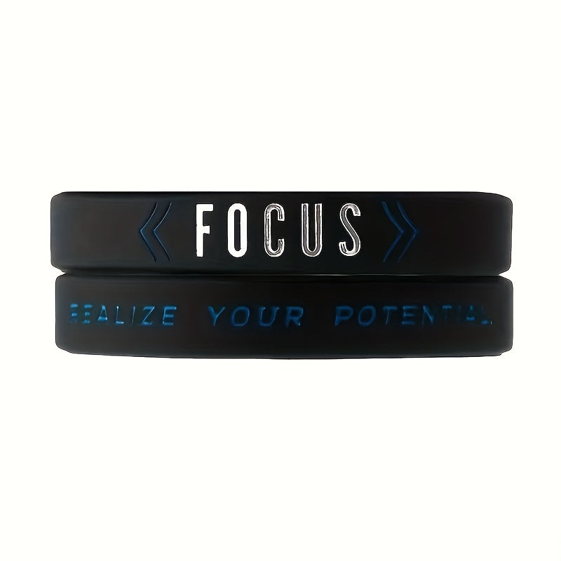 3pcs Rubber Silicone Bracelet Elastic Fitness Basketball