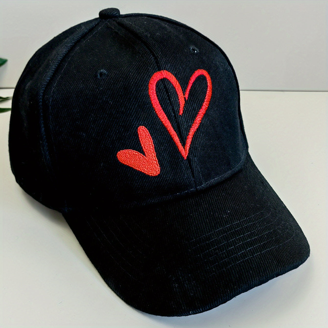 Heart Embroidery Baseball Cap Lightweight Sun Hat