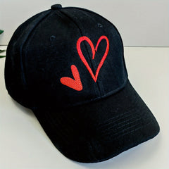 Heart Embroidery Baseball Cap Lightweight Sun Hat