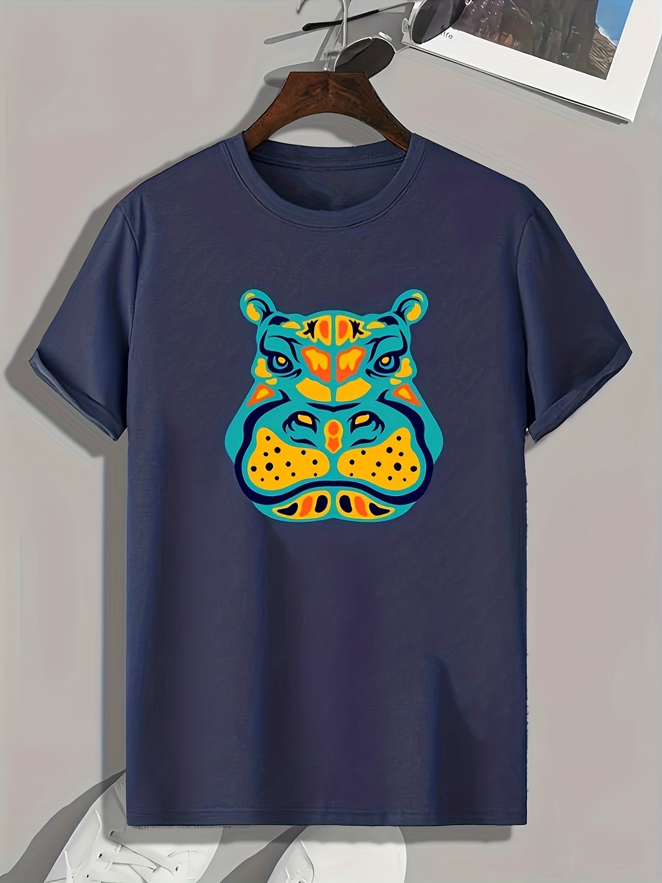 Monster Print Men's Graphic T-shirt for Summer