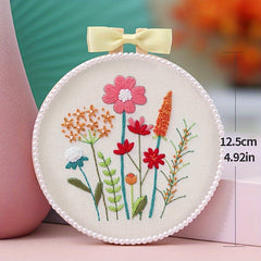 Plant Flower Embroidery Cross Stitch DIY Material Package