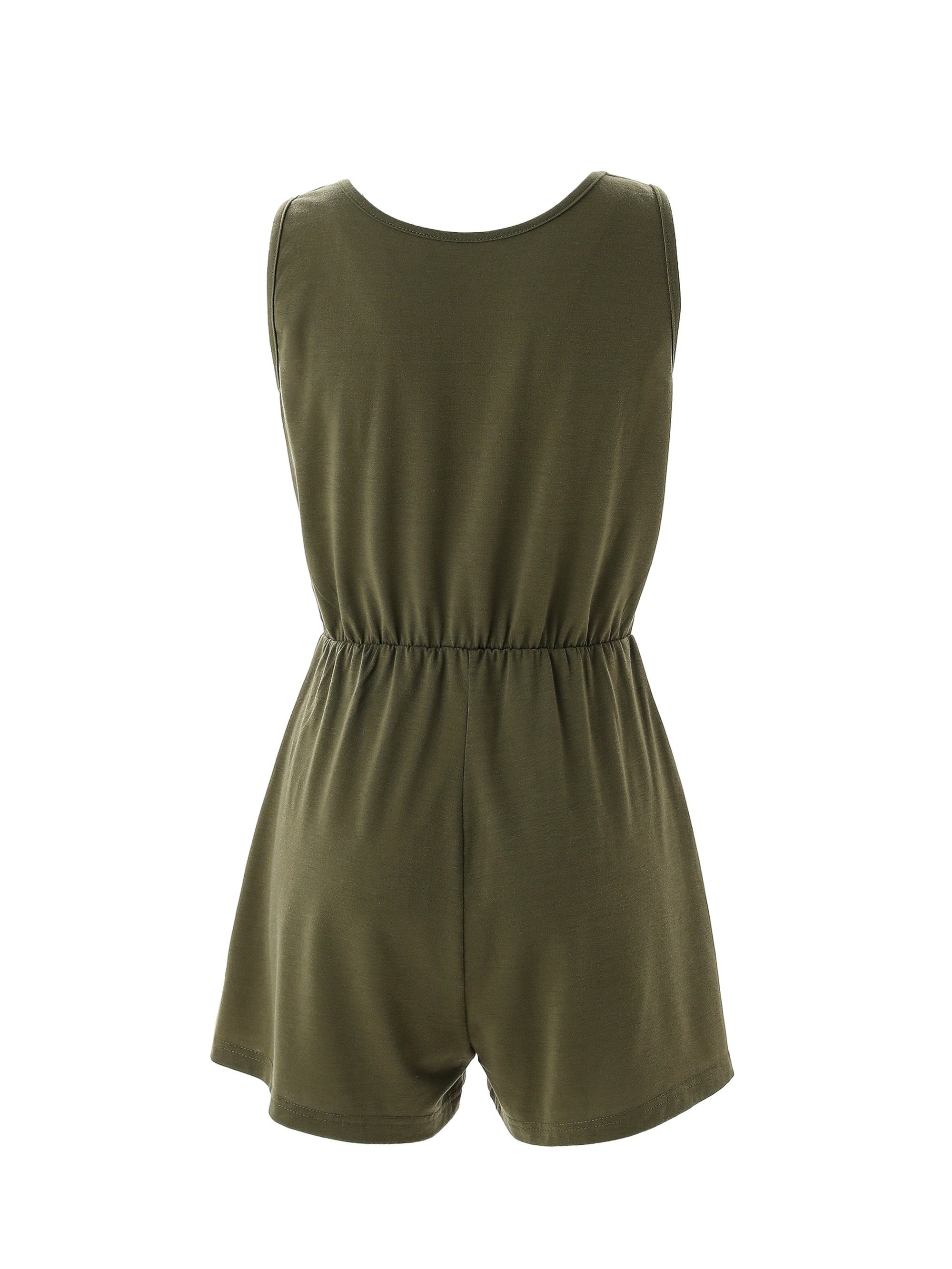Square Neck Romper Casual Jumpsuit