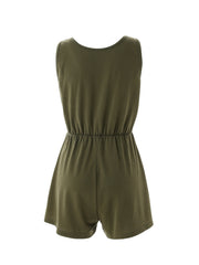 Square Neck Romper Casual Jumpsuit