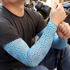 Summer Sunscreen Sleeves Long Tattoo Arm Guard Flower Pattern Sleeves