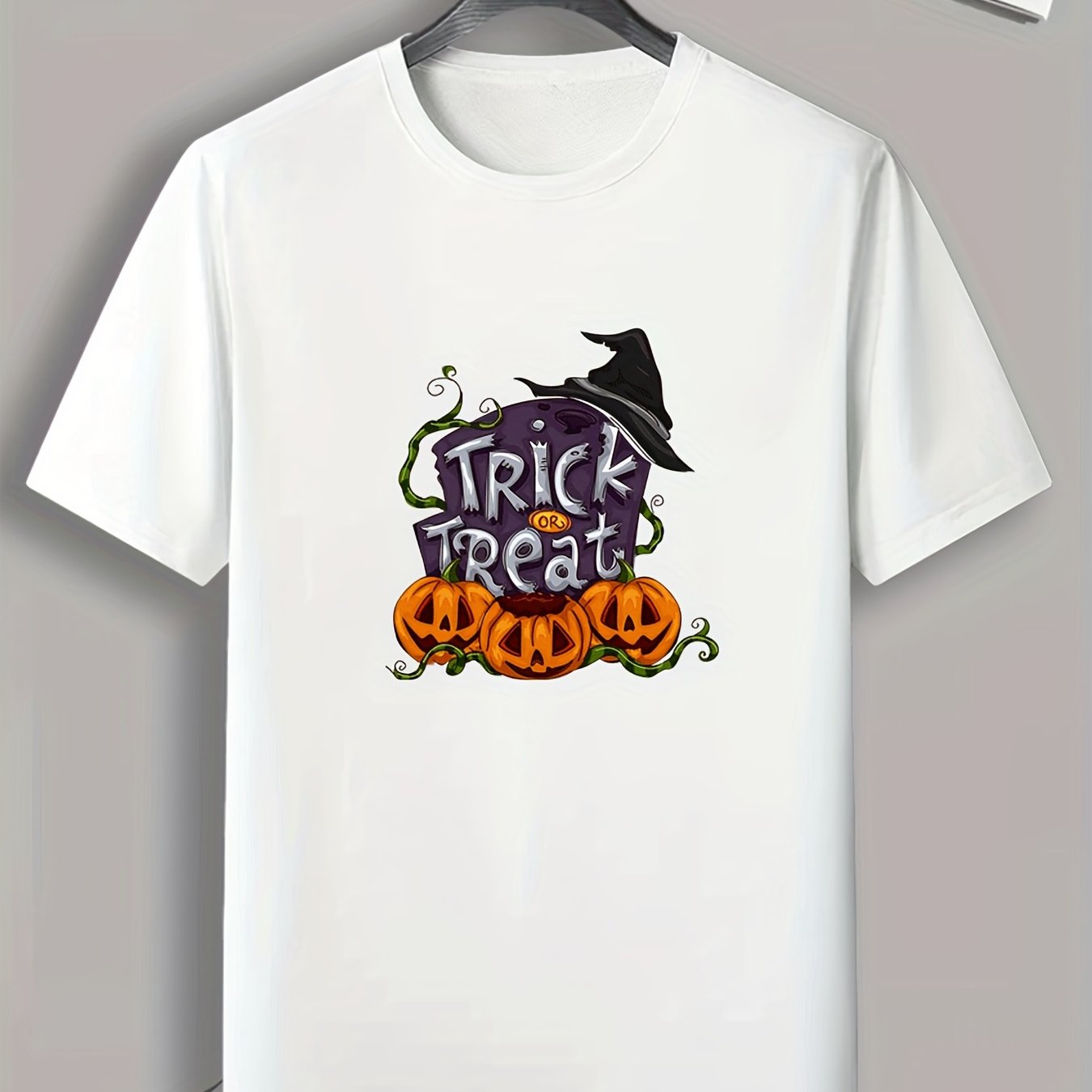 Halloween Slogan Pattern Print Men's Sports T-shirt