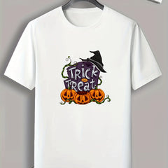 Halloween Slogan Pattern Print Men's Sports T-shirt