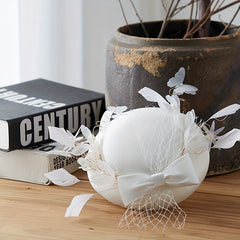 Feather Veil Fascinators Hats French Style Bridal Wedding Tiara