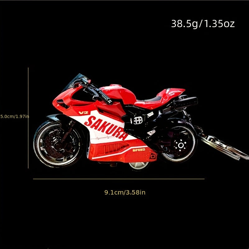 Cartoon Motorcycle Keychains Men Car Model Keychain Bag Pendant Key Accessor