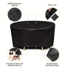 Waterproof Round Patio Table & Chair Set Cover