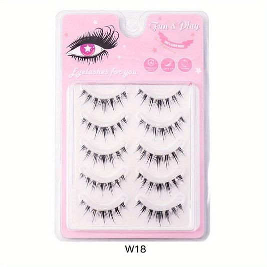 5 Pairs Little Devil Style False Eyelashes