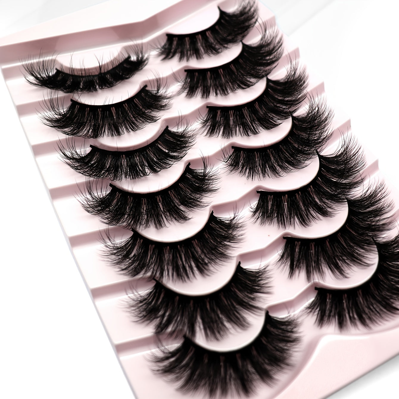 7 Pairs Full Strip Eyelashes Thick Curling 18mm Fluffy False Eyelashes