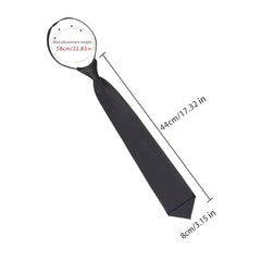 Zipper Tie Classic Pre Tie Adjustable Ties for Daily Dress Wedding Party