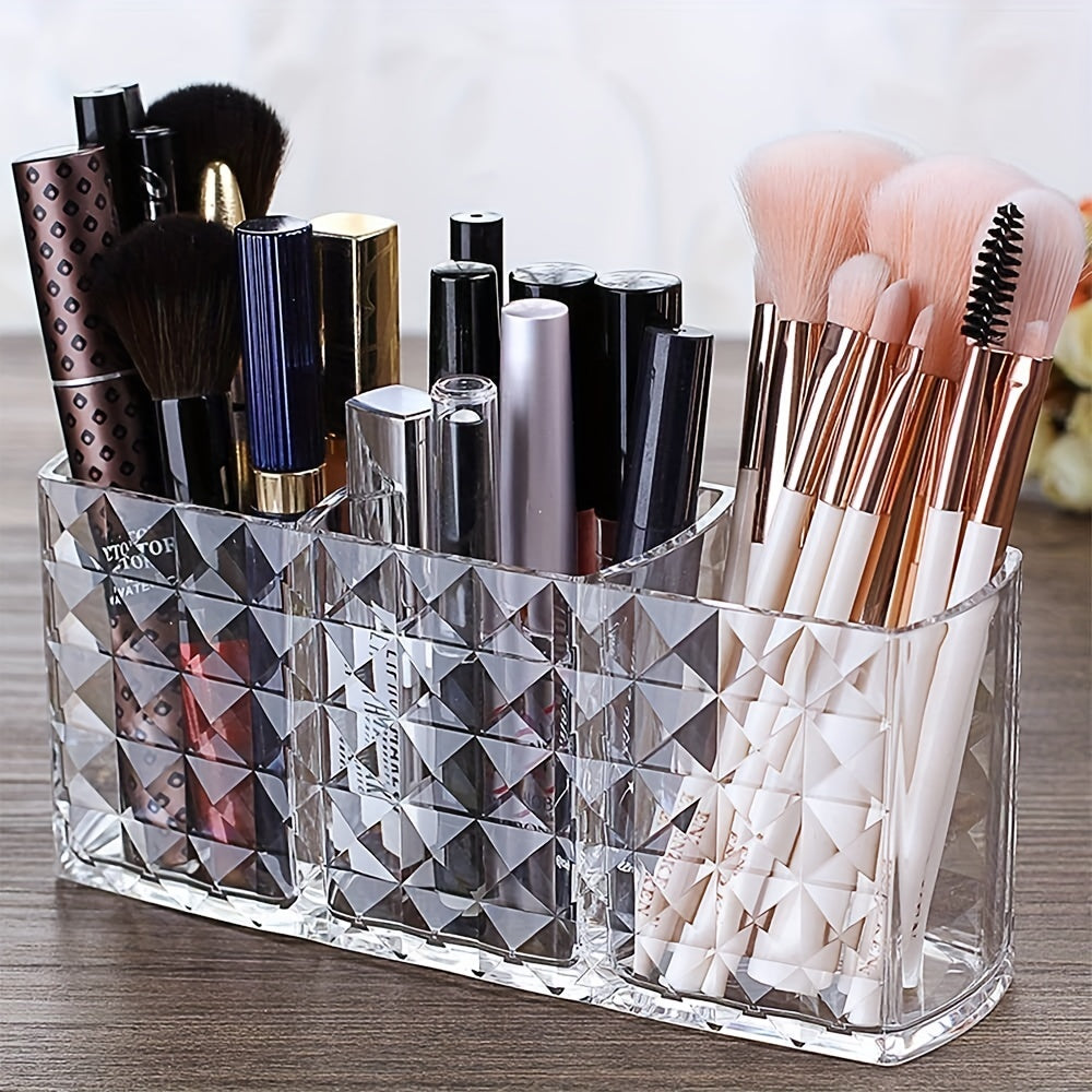 Acrylic Cosmetic Organizer for Eyebrow Pencils and Brushes - Makeup Storage Box