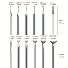 12pcs Diamond Grinding Burr for Rotary Tool 2.35mm Shank