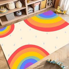 Soft Fluffy Rainbow Large Carpet Area Carpet Non Slip Living Room Bedroom