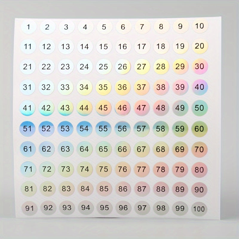 Waterproof Nail Polish Gel Varnish Number Sticker Label 1-500 Mark Numbering