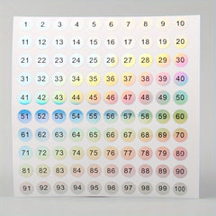 Waterproof Nail Polish Gel Varnish Number Sticker Label 1-500 Mark Numbering