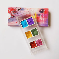 Dededepraise Metallic Watercolor Set Starry Watercolor In Portable Box
