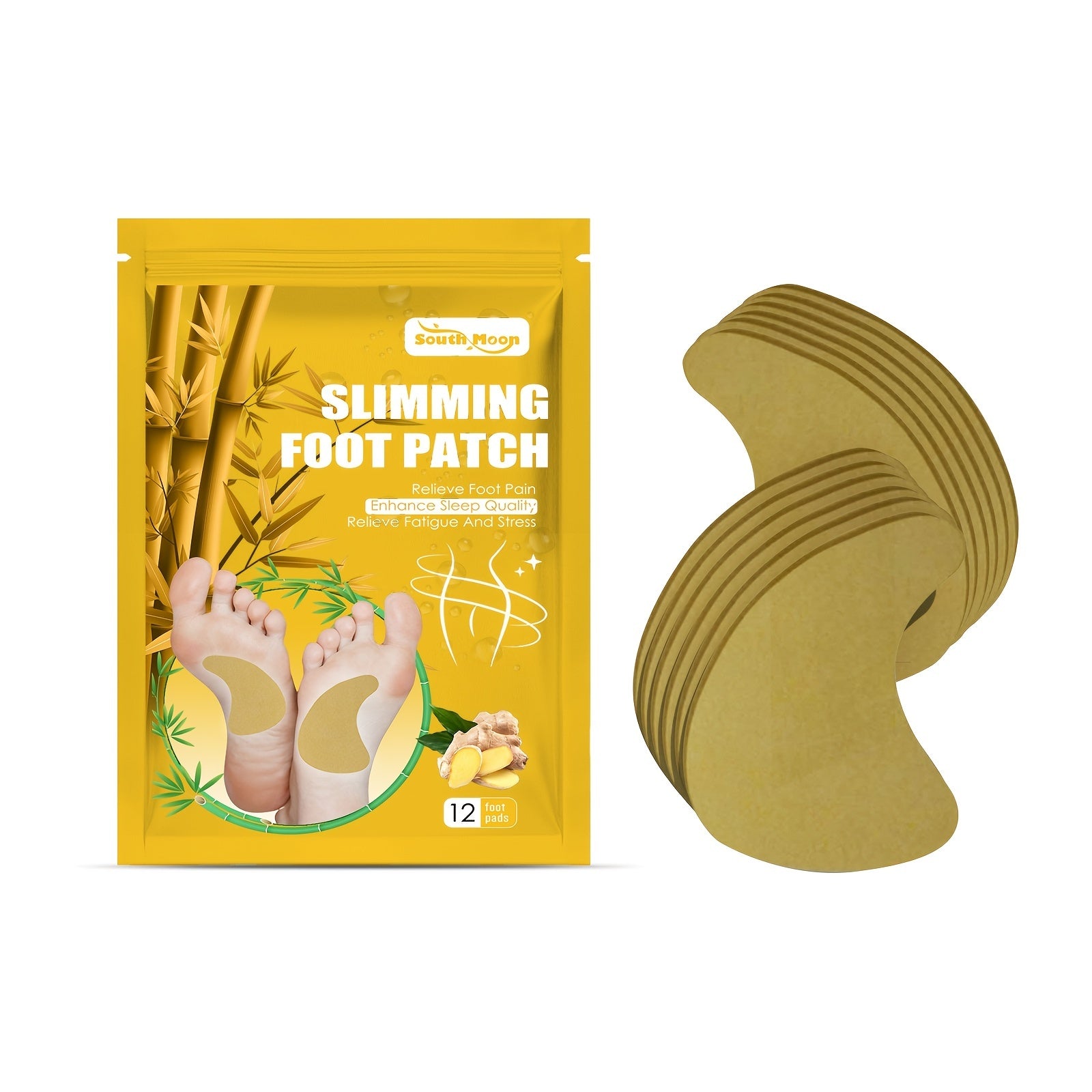 12pcs Wildly Ginger Heating Foot Pad Stickers Repelling Cold Expelling Humidity