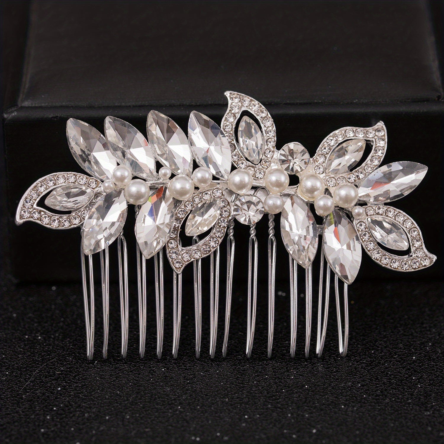 Crystal Rhinestone Bridal Barrettes Hair Clips for Bride