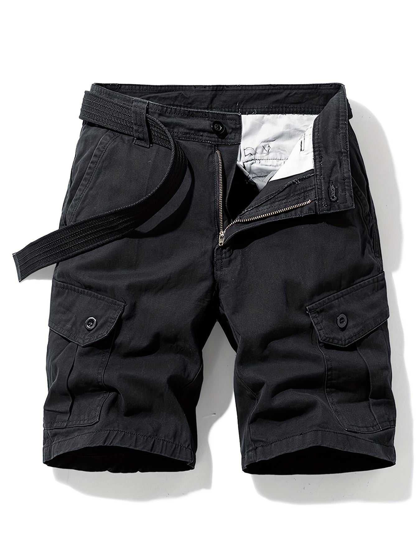 Men's Cargo Shorts Spring/Summer Plain Pocket Cotton
