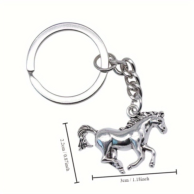 Vintage Horse Pendant Keychain for Women Girls